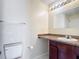 Bathroom featuring a granite vanity and shower at 50989 Highway 27 # 174, Davenport, FL 33897