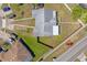 An overhead view of the house, highlighting the roof, fenced yard, and proximity to the street at 5809 Willow Bud Ct, Orlando, FL 32807