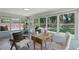 Bright sun room with view of backyard and pool featuring a desk and seating area at 919 Boardman St, Orlando, FL 32804