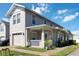 Charming two-story home with a front porch, a well-manicured lawn and an attached garage at 2016 Cypress Bay Blvd, Kissimmee, FL 34743