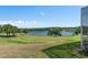 Scenic golf course view with lush green grass, mature trees, and a tranquil lake at 2780 Highland View Cir, Clermont, FL 34711