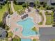 Aerial view of a community pool featuring ample lounge seating at 2780 Highland View Cir, Clermont, FL 34711