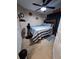 Bedroom with carpet flooring, fan, and blue accents at 2979 Cool Breeze Cir, St Cloud, FL 34769