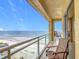 Enjoy oceanfront views from this condo's private balcony with seating at 4071 S Atlantic Ave # 803, New Smyrna Beach, FL 32169