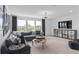 Comfortable living room featuring a large sectional sofa, contemporary decor, a media center, and a large window view at 4152 Winding Pines Dr, Apopka, FL 32712