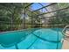 Sparkling screened-in pool surrounded by lush greenery, perfect for relaxation and entertaining at 5709 Breskin Dr, Orlando, FL 32839