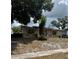 A charming home with neutral exterior paint, large trees, and a yard that needs TLC at 1909 Lady Ave, Ocoee, FL 34761