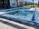 Luxurious in-ground hot tub featuring vibrant blue tiling, part of a stunning pool area designed for relaxation and enjoyment at 2926 Crest Wave Dr, Clermont, FL 34711