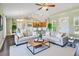 Open concept living and dining room with hardwood floors, neutral colors, and ample natural light at 11630 Flynn Ct, Winter Garden, FL 34787
