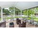 Inviting screened-in patio with comfortable seating arrangements, perfect for outdoor relaxation at 13624 Springtide Ct, Orlando, FL 32826