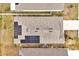 Aerial shot of the home's roof, highlighting the installed solar panels for energy efficiency at 260 Lake Smart Cir, Winter Haven, FL 33881