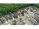 Overhead shot showcasing this single-Gathering home in a neighborhood, backing up to a private wooded area at 1111 Brielle Ct, Oviedo, FL 32765