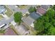 The aerial view shows the roof and surrounding neighborhood at 1111 Brielle Ct, Oviedo, FL 32765