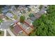 This aerial view showcases the property's location within a mature neighborhood at 1111 Brielle Ct, Oviedo, FL 32765