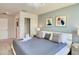 Cozy bedroom with a king-sized bed, soft lighting, and minimalist artwork at 1624 Tropical Palms Cir, Kissimmee, FL 34747