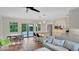 Open-concept living space with a modern kitchen, dining area, and comfortable seating, perfect for gatherings at 1906 Oakbrook Dr, Longwood, FL 32779