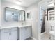 Modern bathroom features a stylish vanity and tiled walk-in shower at 1912 Wyandotte Trl, Casselberry, FL 32707