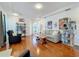 Open-concept living room with hardwood floors and unique decorative elements at 2147 Whitfield Ln, Orlando, FL 32835