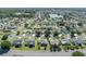 Picture the possibilities of this vibrant residential neighborhood in an aerial shot showcasing tree-lined streets at 2192 Kerwood Loop, The Villages, FL 32162