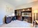 Office area with dark wood cabinets and desk at 2983 Park Meadow Dr, Apopka, FL 32703