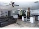 Spacious kitchen featuring stainless appliances, granite countertops, and an open floorplan at 36019 Clear Lake Dr, Eustis, FL 32736
