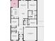 Detailed floor plan showcasing the layout of this home, including the kitchen, bedrooms, and living areas at 4928 Bluebell Ct, Lake Hamilton, FL 33851