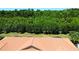 Aerial view overlooking a home's roof and a lush landscape at 5510 Siracusa Ln, Sanford, FL 32771