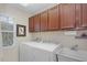Bright laundry room with cabinetry, sink, and window at 5510 Siracusa Ln, Sanford, FL 32771