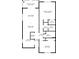 Detailed floor plan of a condo, highlighting the primary bedroom, kitchen, living room, and screened porch at 600 N Boundary Avenue # 119A, Deland, FL 32720