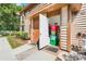 Inviting front entrance with a tidy storage area, enhancing the home's functionality and curb appeal at 600 N Boundary Avenue # 119A, Deland, FL 32720