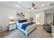 Spacious main bedroom with trey ceiling, carpet flooring and ensuite bathroom at 7748 Four Seasons Blvd, Kissimmee, FL 34747