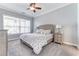 Comfortable main bedroom featuring a ceiling fan and large windows at 8037 Bangle Ln, Orlando, FL 32836