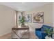 This home office is bright, with great decor, and an accent chair at 976 Commons Way, Port Orange, FL 32129