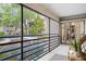 Enjoy the screened in porch with a water view providing a serene outdoor space for relaxation and privacy at 1000 Winderley Pl # 140, Maitland, FL 32751
