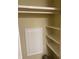 Open closet with shelving for optimal storage solutions at 200 Saint Andrews Blvd # 2306, Winter Park, FL 32792