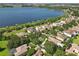 A lakefront community showcasing stunning homes with private docks and lush green spaces, offering luxury living at 7624 Pointe Venezia Dr, Orlando, FL 32836