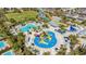 Waterpark aerial view highlighting a large pool and playground area, perfect for Gathering fun at 7644 Fairfax Dr, Kissimmee, FL 34747