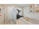 Well-lit bathroom with a separate tub, shower and tiled floor at 6054 Tarawood Dr, Orlando, FL 32819