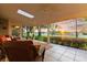 Inviting covered patio features comfortable seating and stunning golf course views at sunset at 6054 Tarawood Dr, Orlando, FL 32819