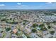 Expansive aerial view of a neighborhood with lush greenery, community pools, and scenic lakes at 66 Silver Falls Cir, Kissimmee, FL 34743