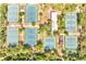 Overhead shot of neighborhood tennis courts with clear blue playing surfaces and lush greenery, perfect for active residents at 819 Haulover Dr, Altamonte Springs, FL 32714