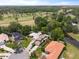 Aerial view of a golf course community with mature trees and manicured landscaping at 14037 Fairway Willow Ln, Winter Garden, FL 34787