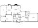 Detailed floor plan of the first floor showcasing layout, room dimensions, and features like the kitchen, living room, and bedroom at 14037 Fairway Willow Ln, Winter Garden, FL 34787