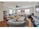 Inviting living room featuring wood floors and neutral colored furniture set at 2365 Sterling Creek Pkwy, Oviedo, FL 32766