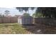 Metal shed in the backyard, offering extra storage space at 2404 Timbercreek E Loop, Lakeland, FL 33805