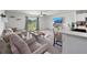 Open-concept living room showcasing comfortable seating and access to the backyard at 4743 Sw 114Th Pl, Ocala, FL 34476