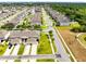Aerial view showcases a neighborhood with well-maintained lawns and orderly street layouts at 4801 Apple Blossom Ln, St Cloud, FL 34771