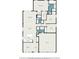 Detailed floor plan of the home showing the layout of the kitchen, bedrooms and garage at 8058 Corkfield Ave, Orlando, FL 32832
