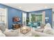 Bright and inviting living room with stylish furnishings, a sliding glass door to the patio, and a serene ambiance at 2009 Tropical Palms Cir, Kissimmee, FL 34747