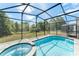 Inviting screened-in pool and spa area for relaxation and enjoyment outdoors at 2009 Tropical Palms Cir, Kissimmee, FL 34747
